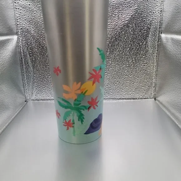 NWT! Starbucks 2020 Desert Palm Gradient Tumbler 24oz Palm Trees Islands Mermaid - Picture 2 of 4